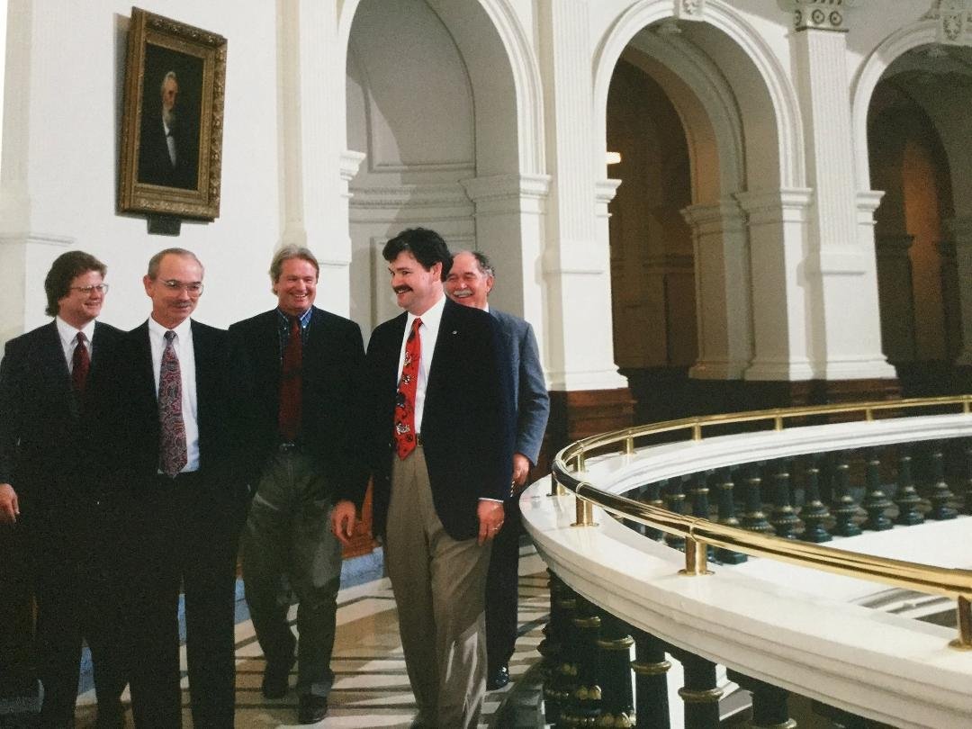 1995 Photo of Medical Liability Tort Reform Negotiating team at Texas State Capitol Rotunda
