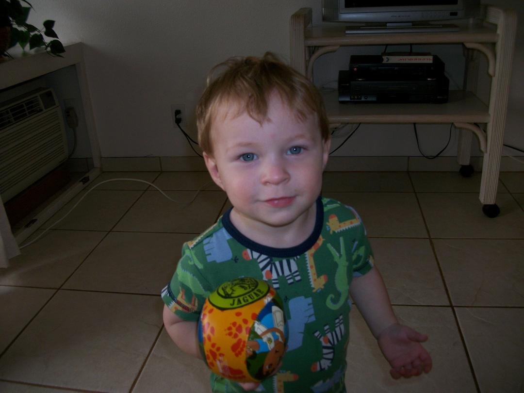 Luke's first word: "ball"