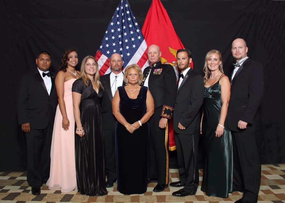 This is part of our family taken at a ball in San Diego, California