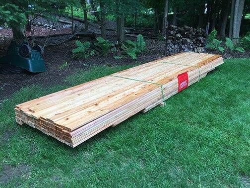 New deck. Furniture not laid out. Some construction still required.