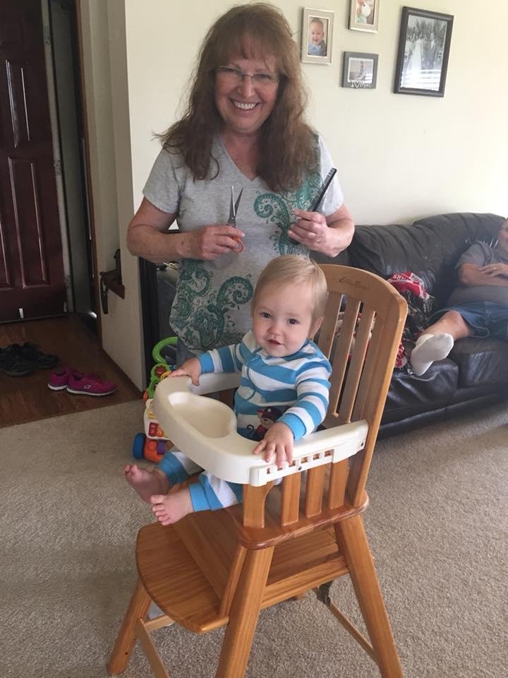 Brayden gets his first hair cut.