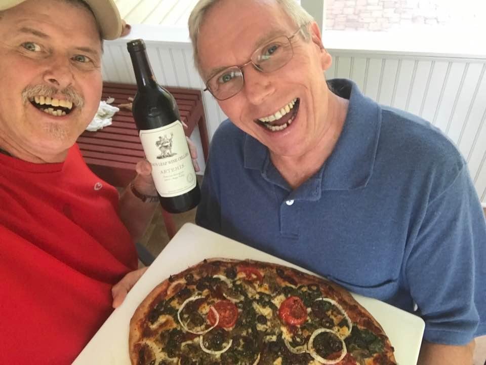 Birthday time with me Ted and pizza