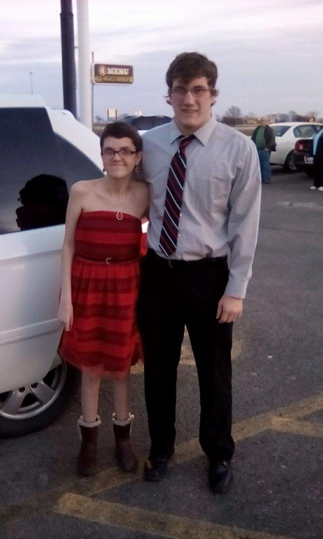 JJ and Kenny Smallhorn going to homecoming. Just as friends.