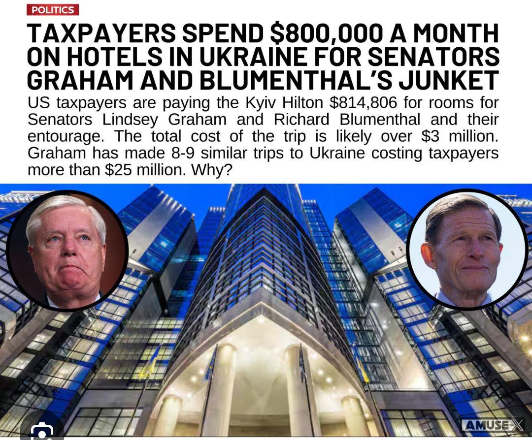 Graham had spent over $25M of our Money traveling to Ukraine..Why?