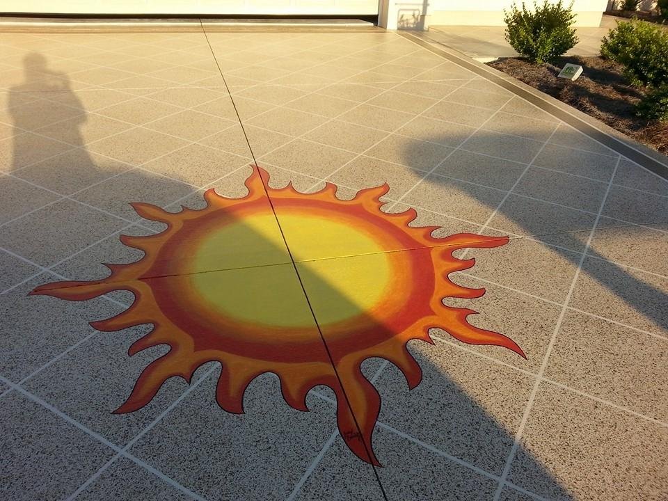 My new painted driveway. Isn't it beautiful? Just what I wanted.