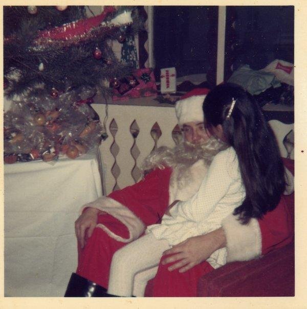 Ellen talking to Santa 1971