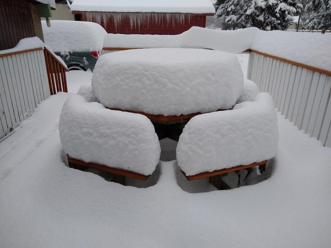 Yeehaw! We probably got another 10 inches of snow last night!