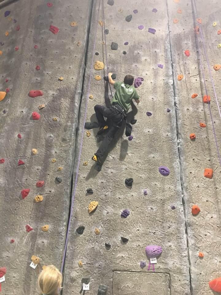 He can scamper up a wall!!  Much improvement!!