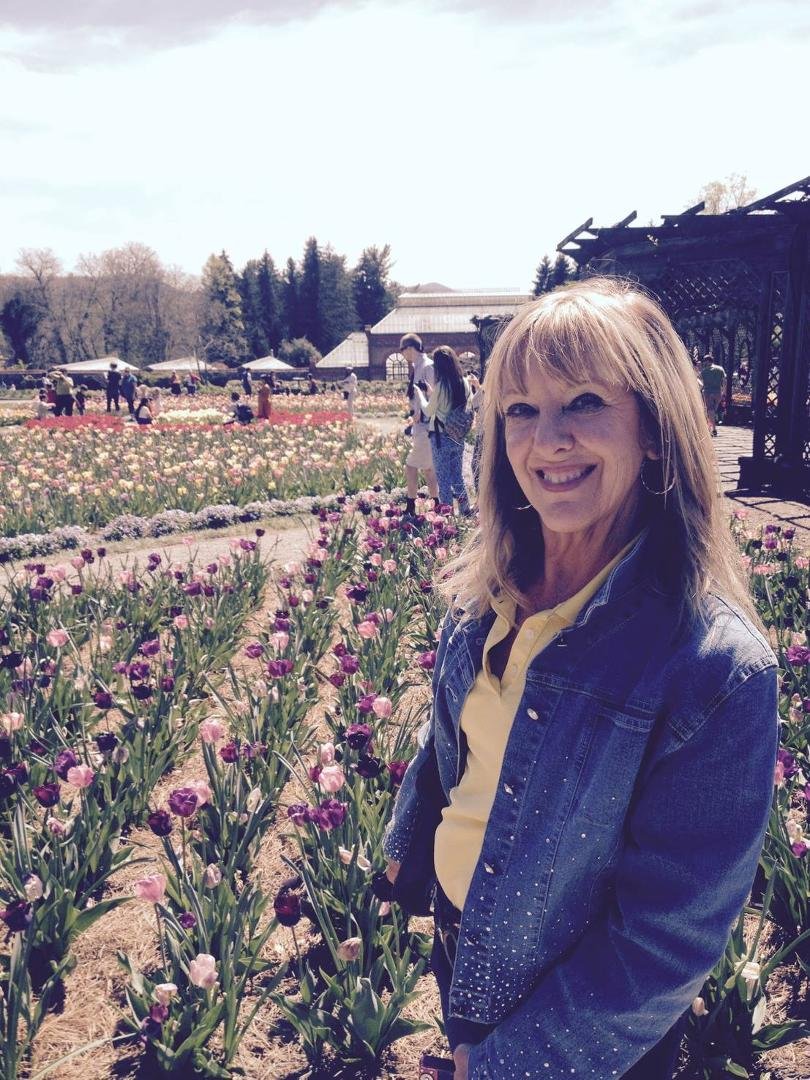 Cathy in the garden of the.....?