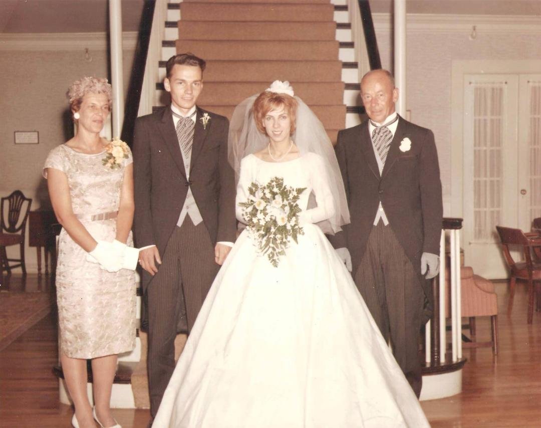 Mom, Helen Gagne Hallet, Paul Hallet, Sandra Sawyer Hallet, and dad Mal Hallet