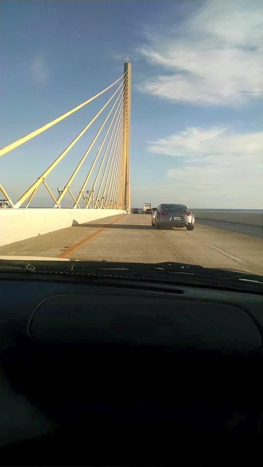 Happiness is going over the Sunshine Skyway Bridge knowing you're not far from "Home"