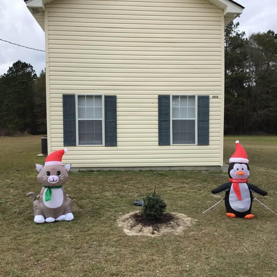 Kurt is decorated for Christmas