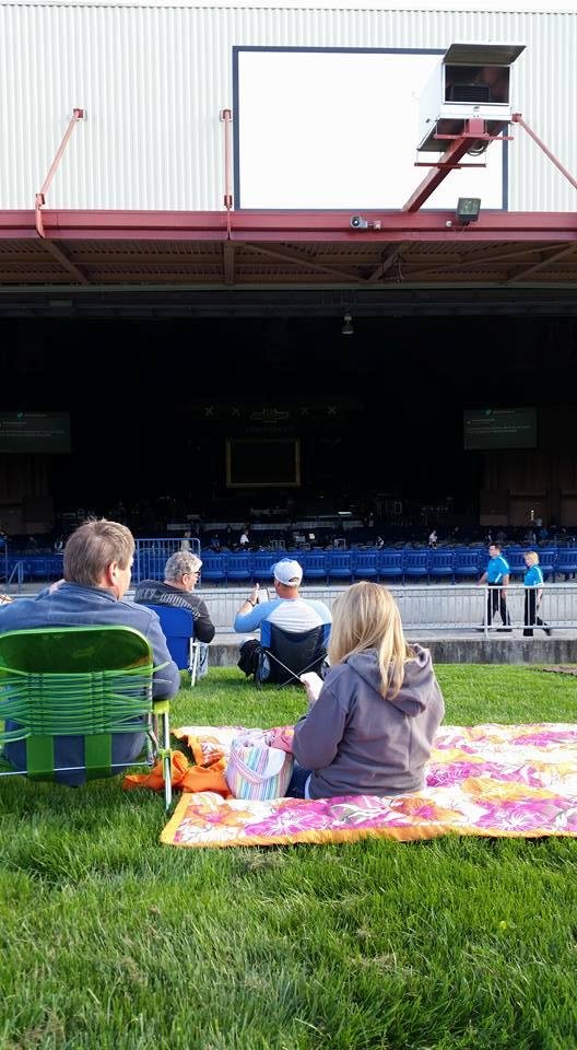 Got our spot for the concert