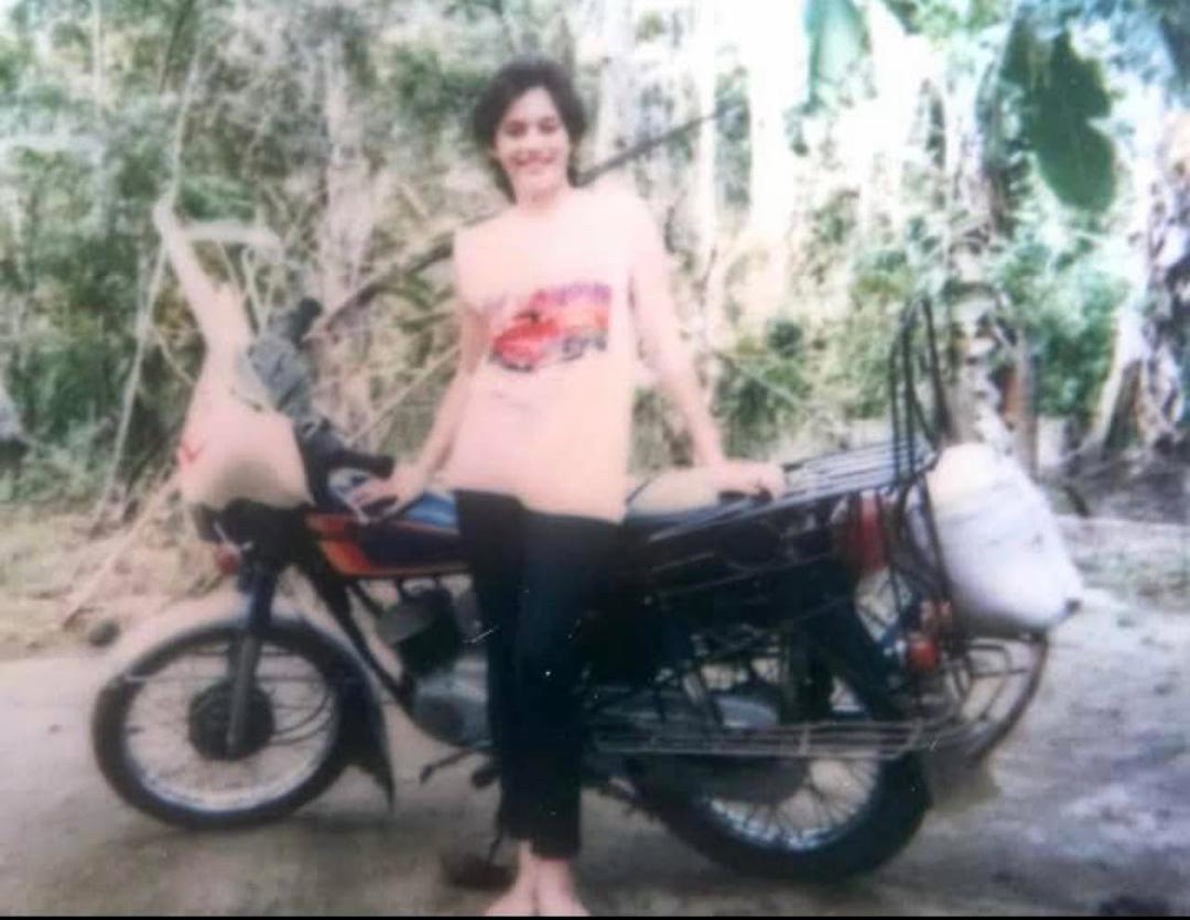 In the Philippines when I was 15-16 years old with my Uncle Felipe’s motorcycle