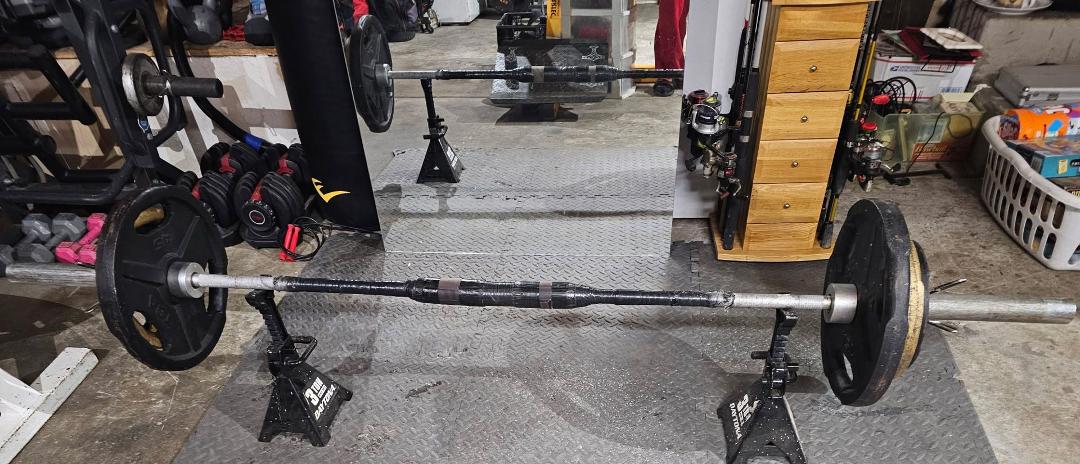 What jack stands are really for..barbell rows