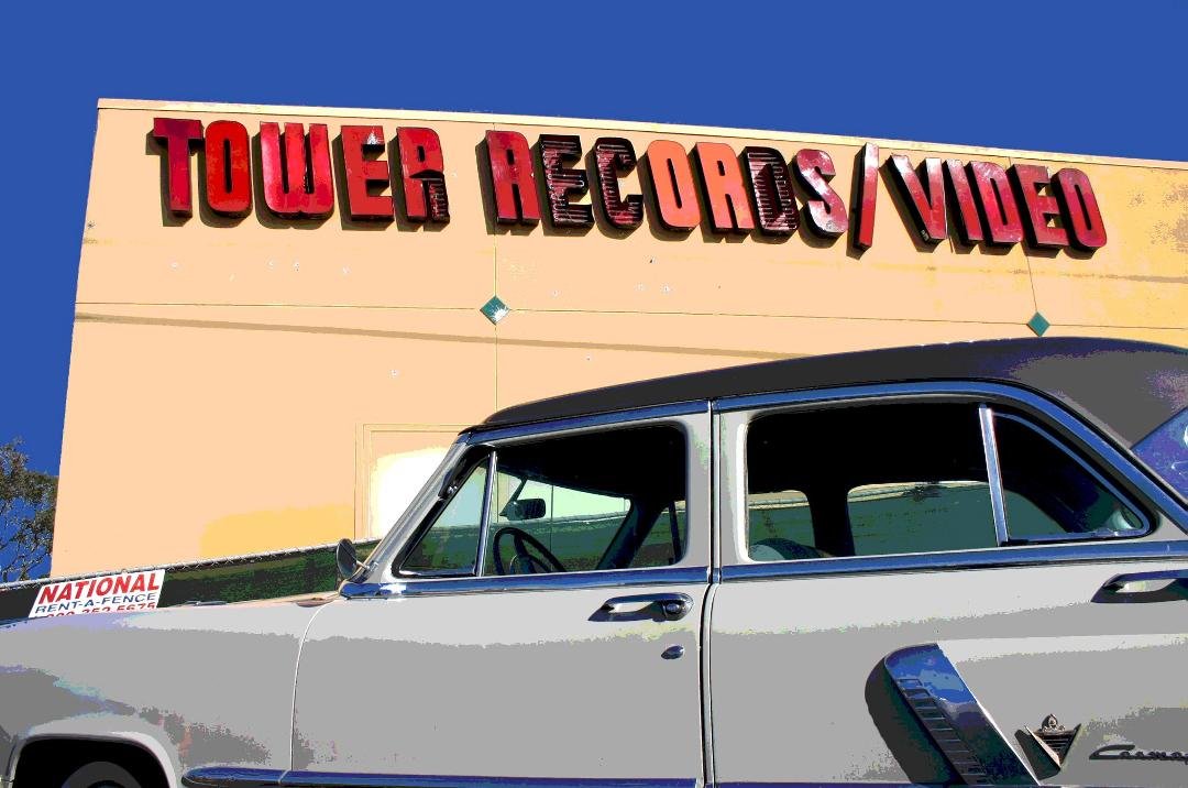 Costa Mesa 2013: Remember these places? I was desperate to return a VHS documentary about Leon Theramin but it was jammed in my VCR. I walked in carrying the whole rig and offered to go to a VCR shop to extract their video.