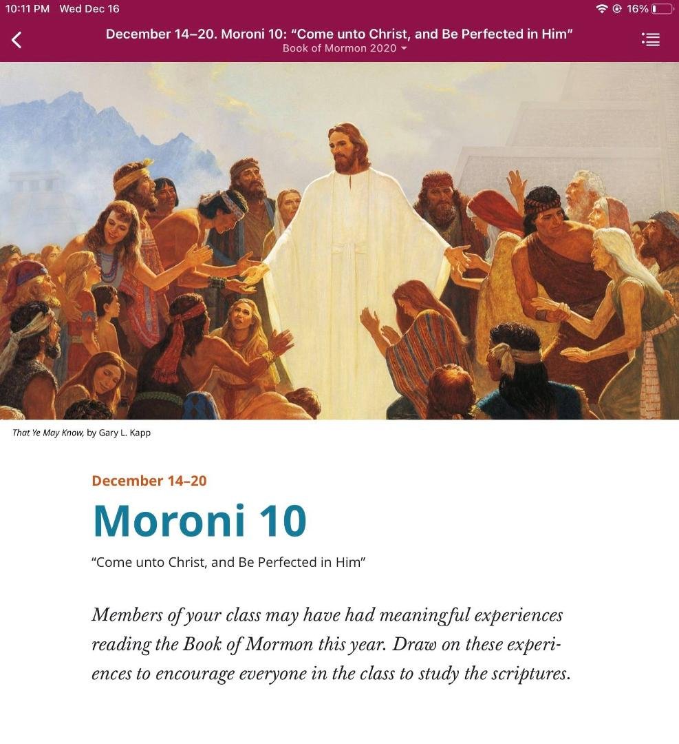 Sunday School Message