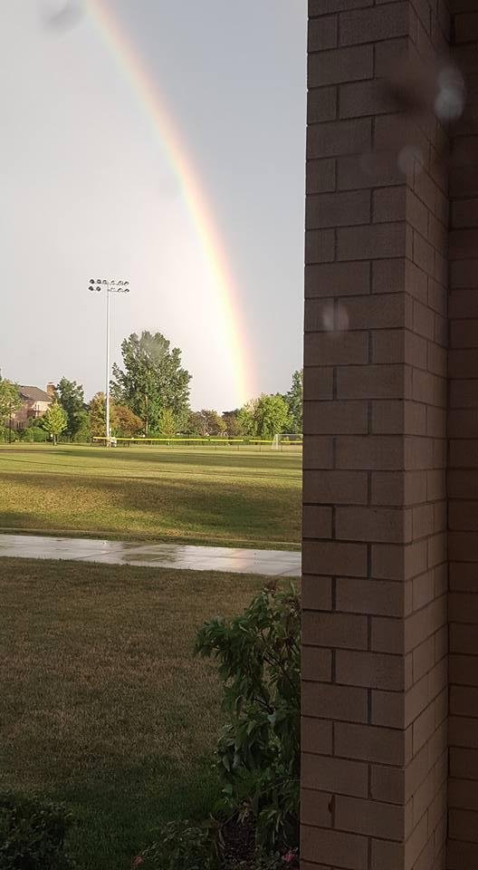 Beautiful rainbow at Lemont Park District.