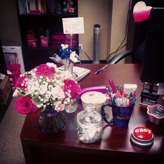 Birthday flowers from my boss.