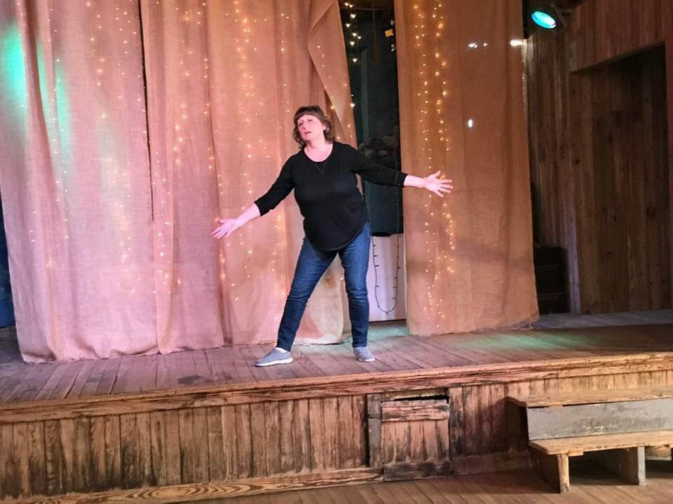Marty on stage at the dance hall!