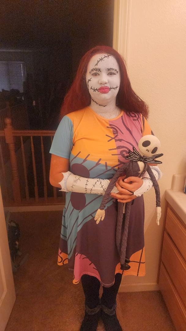 Sally making Jack feel a little bit small.
