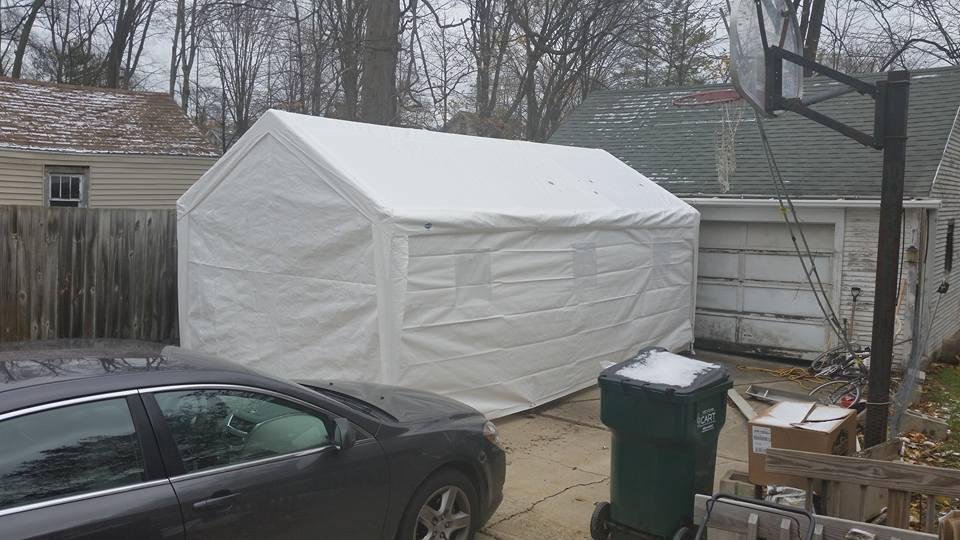 Finally got it up just in time for the weather