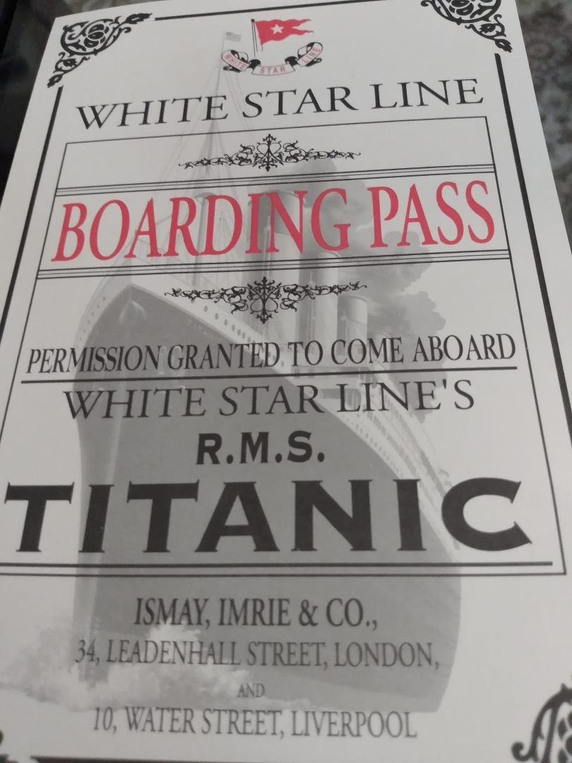 At the Titanic exhibit
