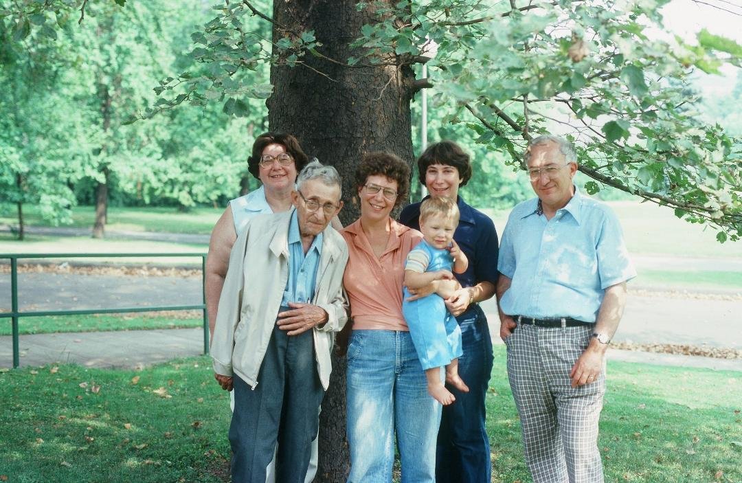 Three generations of Chizeck men--my father, Aleck, my grandfather, Hyman, and my son , Benjie. A family of gentle, loving men who were and are models to their children and grandchildren.