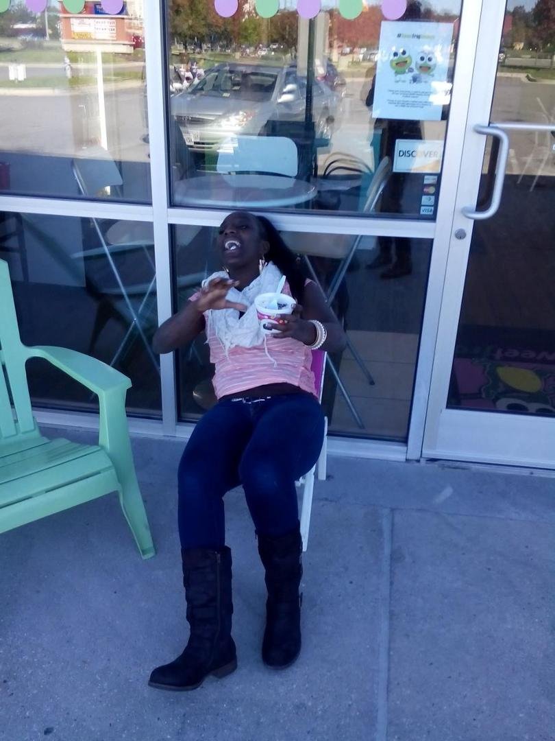 That chair is too small for that Lil gurl