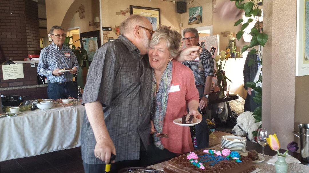 30th anniversary party today! 70 friends over for fish n chips n beer at 5 Hooks Fish Grill on QA.
... Also LA's. 66TH!