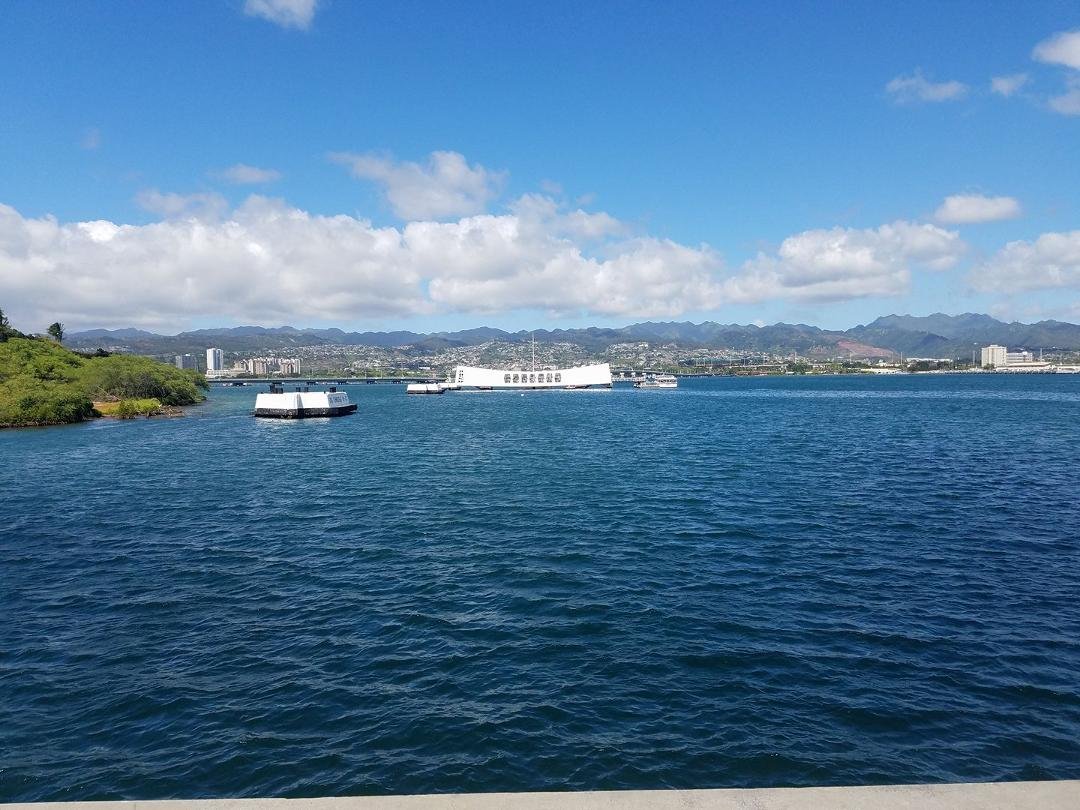 At the Arizona Memorial in Pearl Harbor. Very moving experience.