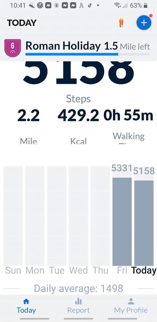 Cut my walk short this morning but along with lawn cutting got it in
