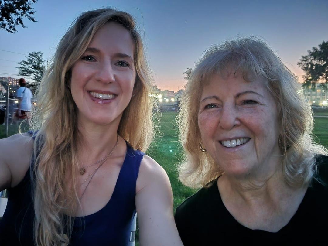At Foscini Park with daughter Debbie waiting to see the fireworks! 😃
