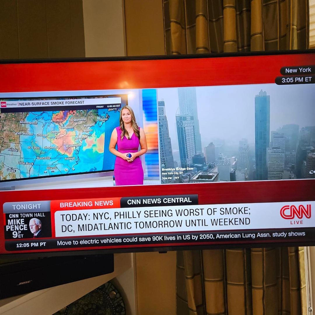 CNN now has a smoke forecast (from Canadian forest fires). Sorry...😉😉