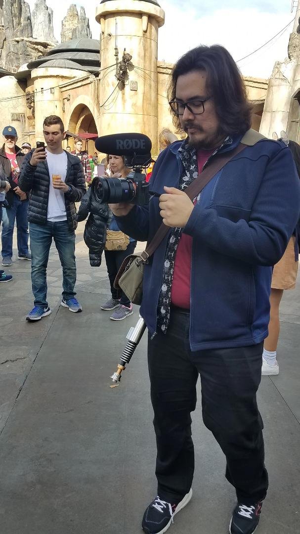 Anybody know who this is? He was at the opening for rise of the resistance, and people were getting pics of him.