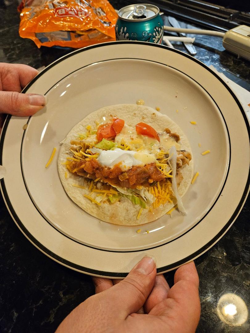It's not every day you make a happy taco by accident. You'll be happy to know I ate it's face seconds later. Happy #tacotuesday!!! W Janet Lyle