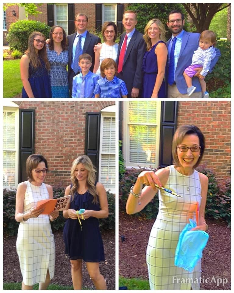 Family pic before my B'nei Mitzvah. Andrea presenting me my own "yad"from her, Rob, Michael, Laura, Jadyn, Miles, Sammie & Liev that I used when reading my Torah portion on 6/17. An evening to remember surrounded by my lo