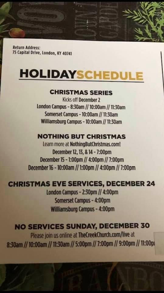Time to put "Nothing But Christmas" on your calendar of things to do in December. Always a wonderful performance and I promise that you'll love it. Join us at The Creek in London.