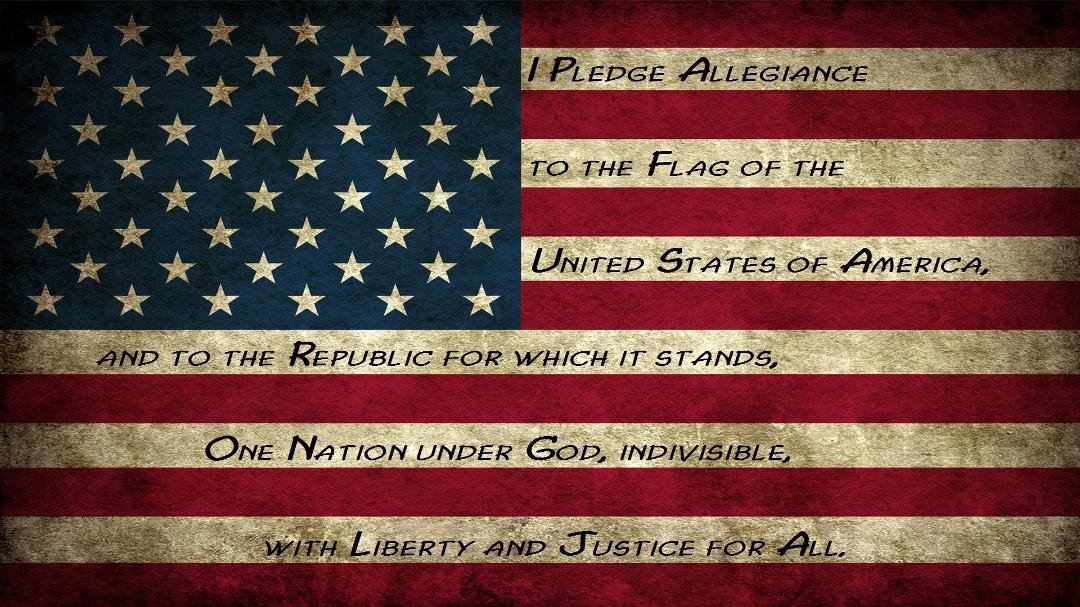I see all kinds of posts showing the American Flag with the pre 1954 Pledge of Allegiance on it. I, for one, grew up reciting the Pledge every day at the beginning of school, and I truly believe that we need to remember to
