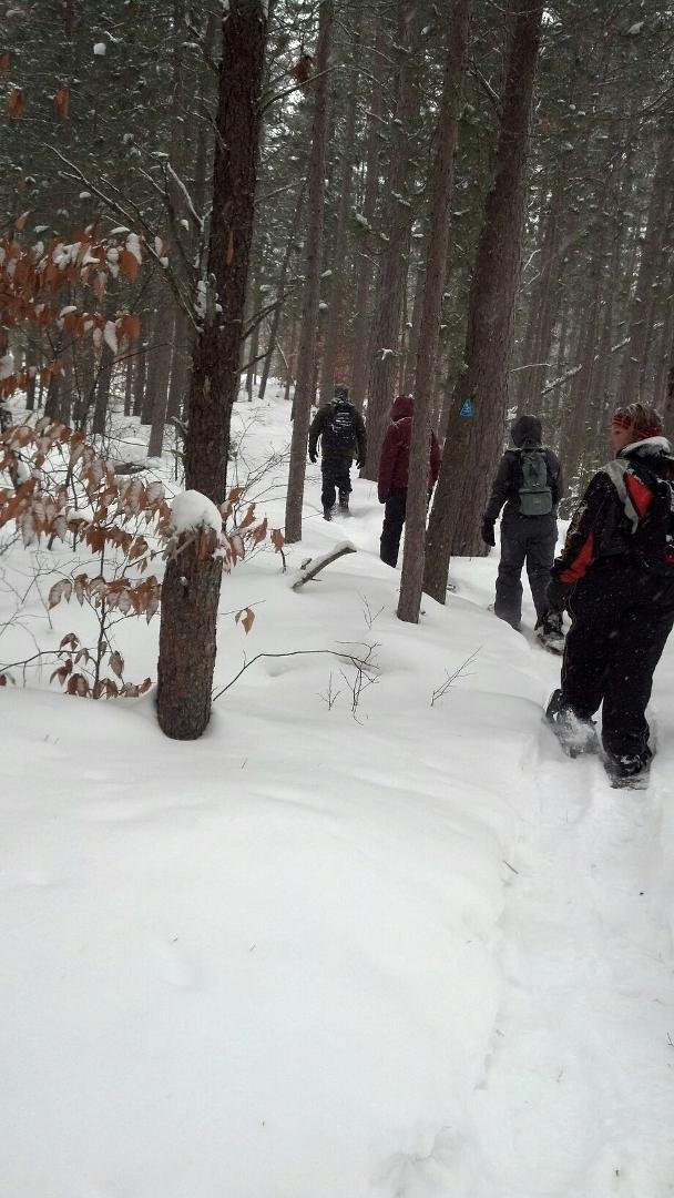 Just got back from 3 1/2 hrs snowshoeing in the Pigeon with Patti Gates,Barb, Todd, Sarah,Tim and Sheri. Beautiful!