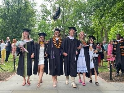 Dana with a group of her friends celebrating the day.