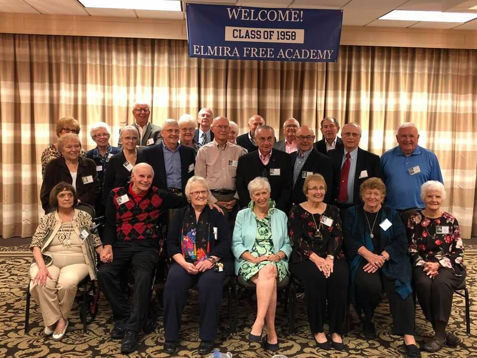 This is the group picture of EFA class of 1958 60th reunion enjoy