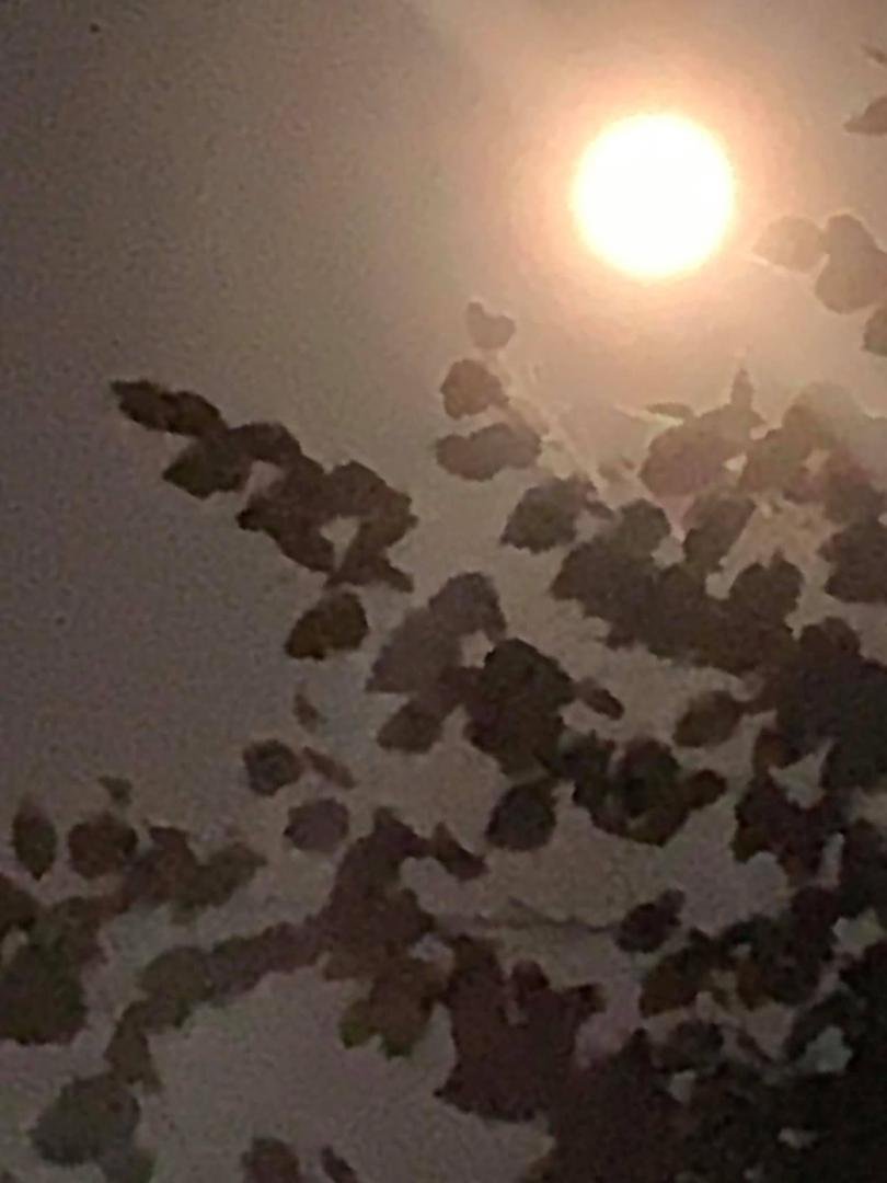 Tonight’s fiery full moon. It was there behind the clouds all this time full of hope.