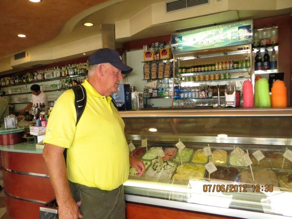 Darrell can't walk by an ice-cream shop without getting some and they are on every corner!!