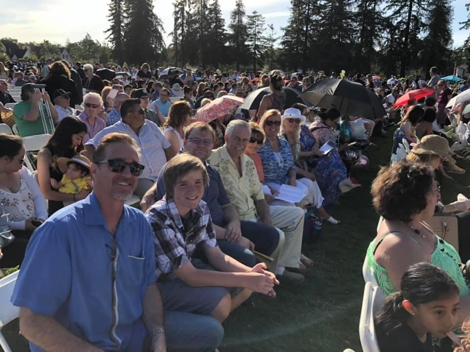 My grandson Cory graduating tonight. The Rose Garden, San Jose.