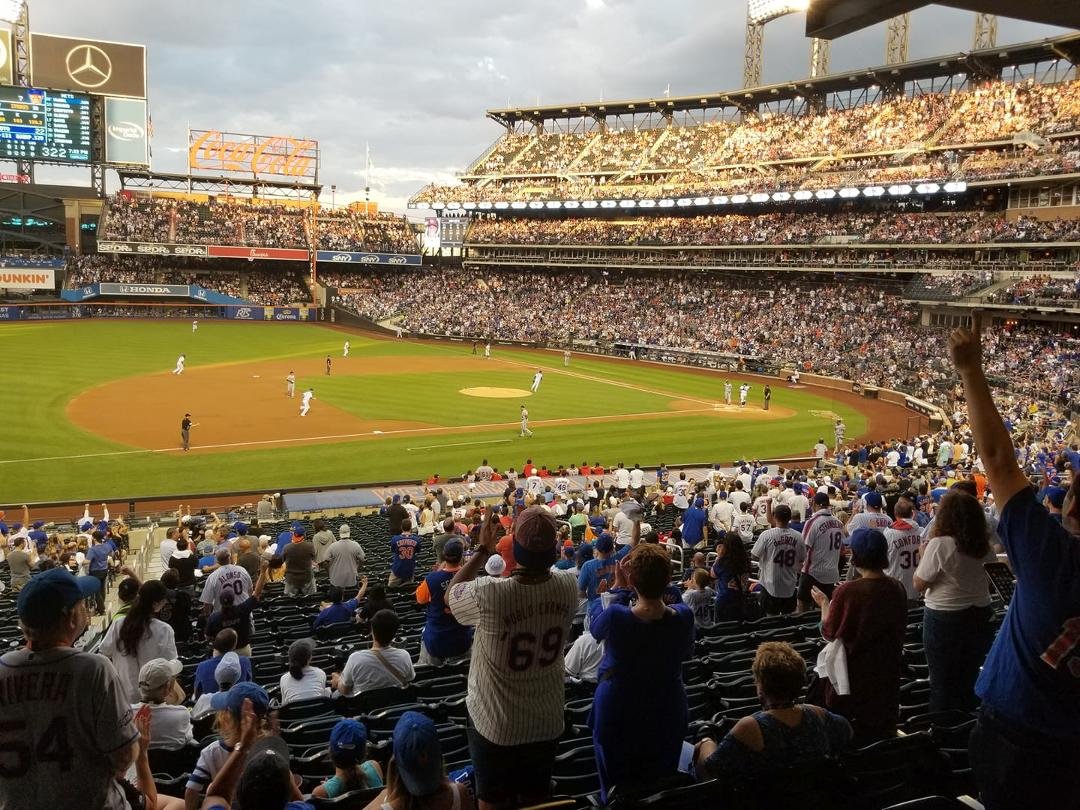 Claudia & I enjoying watching the Mets at CitiField