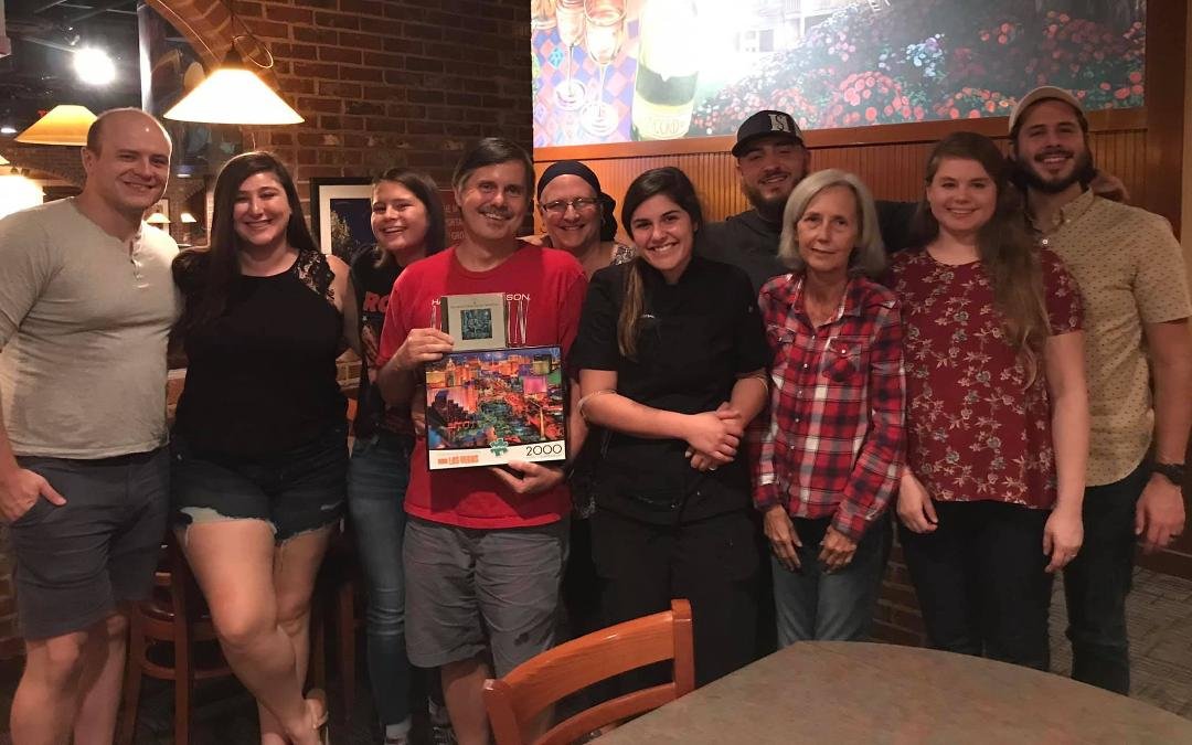 Had an awesome Chucktober dinner at O’Charley’s with all the kids! Thank you for the 2000 piece Vegas puzzle and the Big Head Todd and the Monsters CD!! It’s too bad that we haven’t been able to properly celebrate Chucktobe