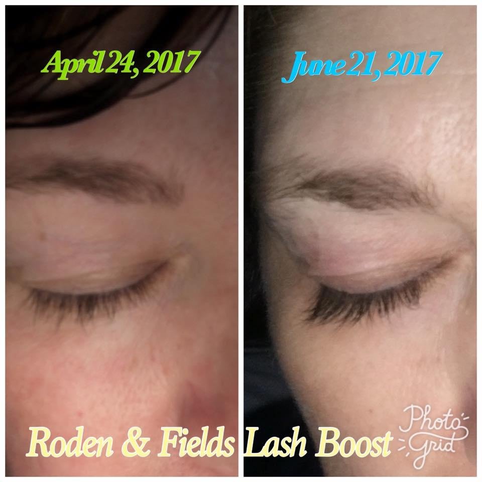 Ladies - if you've ever wondered about the Roden & Fields Lash Boost, let me share my personal results. I started in March. And I'll be the first to admit that there's been quite a few nights that I've forgotten to use it.