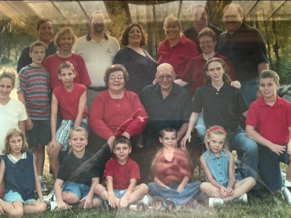 Way back Wednesday Hewuse family 2000? F row Cassie Skogen Brett Dexter Trey Hewuse William Hewuse Tia J. Hewuse Ashley Olson CJ Skogen Mary and Fritz Hewuse Stacia Dunn Matthew Dexter T row Kevin Skogen Fran Hewuse Tammy H