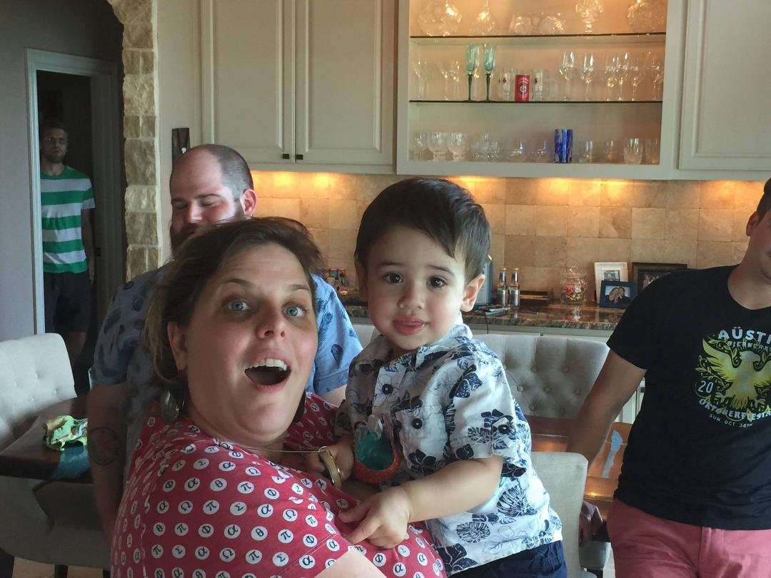 In Austin with my daughter Maitland Hemby and my grandson, her nephew, Liam Lederer
